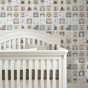 28.29 sq. ft. Grey Star Wars Infant Alphabet Peel and Stick Wallpaper