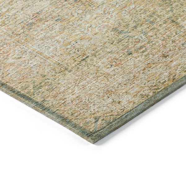 Chantille Machine Washable Indoor/Outdoor Abstract ACN2103 Gold 10 ft. x 14 ft. Area Rug