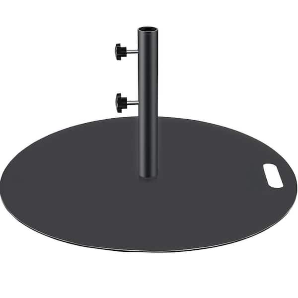 SKYSHALO Umbrella Base, 27 in. Round Umbrella Base, 39 lbs. Patio Umbrella Base in Black, Umbrella's Holder Stand, Cast Iron Base