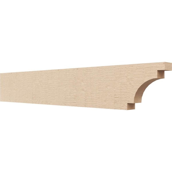 Ekena Millwork 2-in. x 6-in. x 36-in. Mediterranean Woodgrain, Primed Tan Timberthane Polyurethane Rafter Tail Brace