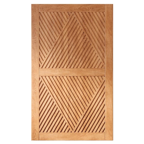 LT 48 in. x 84 in. C-Panel Solid Core Early American Diamond Design Pine Wood Interior Sliding Barn Door Slab