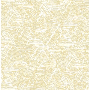 Retreat Quilted Geometric Yellow Nonpasted Non Woven Wallpaper