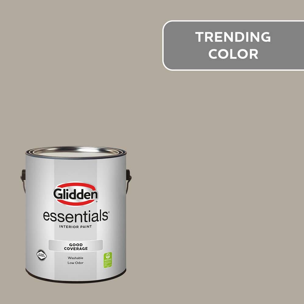 Glidden Essentials 1 gal. #PPG1025-4 Sharkskin Semi-Gloss Interior ...