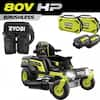 RYOBI 80V HP Brushless 42 in. Battery Electric Cordless Zero Turn Mower ...