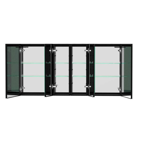 XUJMK Anti-fog 60 in. W x 30 in. H Rectangular Aluminum Medicine Cabinet with Mirror in Silver LED Bathroom Defogging Dimmer