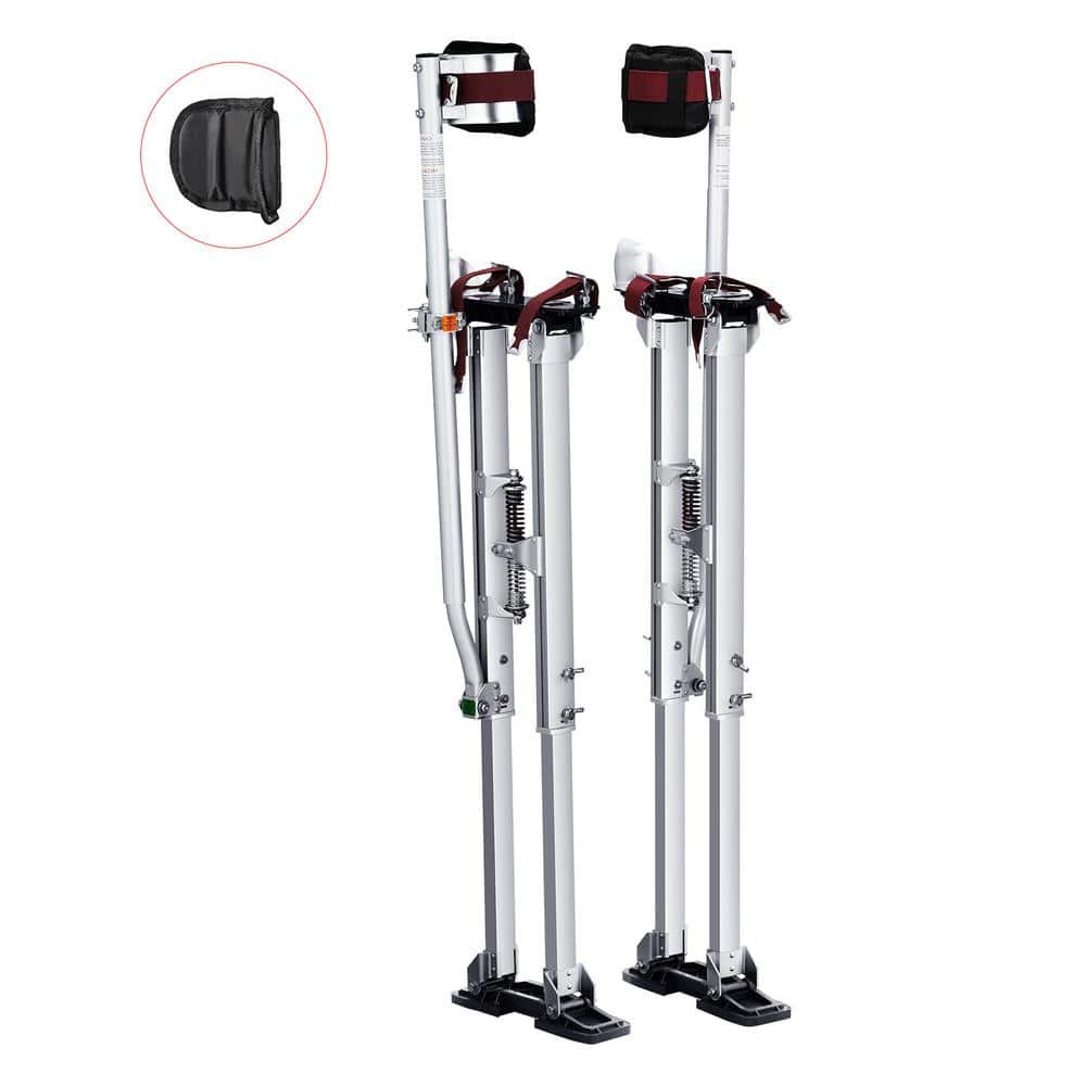 36 in.-50 in. Adjustable Aluminum Drywall Stilts with Protective Knee Pads, Durable Non-slip Tools for Painting, Silver price history on PriceWatchPro