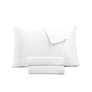 4-Piece White Solid Bamboo California King Sheet Set Incredibly Soft