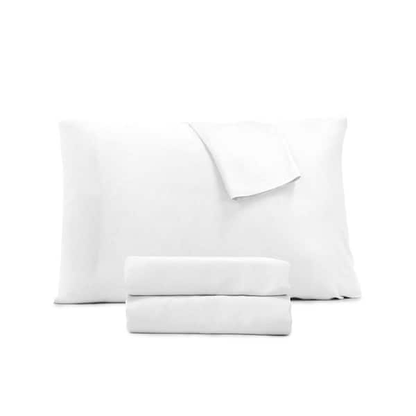 Jennifer Adams 4-Piece White Solid Bamboo California King Sheet Set Incredibly Soft