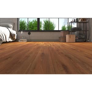 Parquet Flooring Brown/Oak 0.38 in. T x 7.5 in. W Engineered Hardwood Flooring (21.4 sq. ft./case)