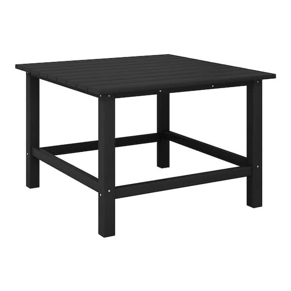 WESTIN OUTDOOR Children's Laguna Outdoor Patio All Weather Fade Resistant Kids Poly Plastic 31 in. Square Picnic Dining Table in Black