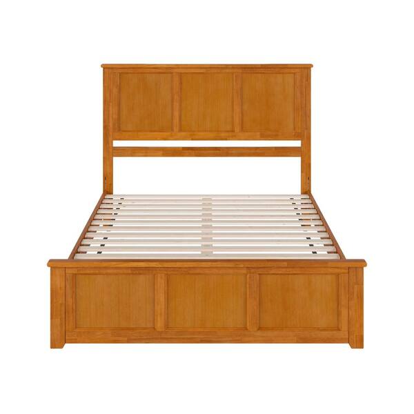 AFI Charlotte Light Toffee Natural Bronze Solid Wood Frame Queen Low