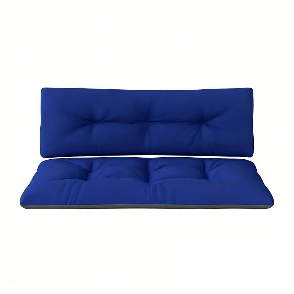 47 x 16 Polyester Replacement Outdoor Tufted Loveseat Cushion, Patio Sofa Cushion Set with Seat and Back in Navy Blue price history on PriceWatchPro