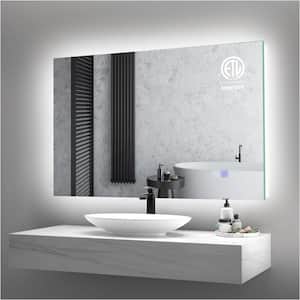 36 in. W x 24 in. H Medium Rectangular Frameless Anti-Fog Backlit LED Light Wall mounted Bathroom Vanity Mirror