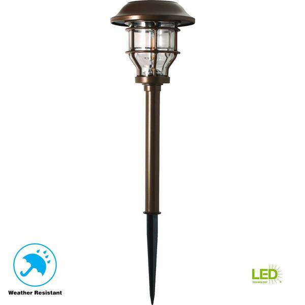2 Pack New FieldSmith Solar Power LED Landscape Spotlights Bronze