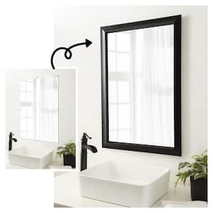 Mirror Makeover Grand Black Narrow 25.25 in. W x 37.25 in. H Bathroom Mirror Frame Border Kit-Fits a 24x36 mirror