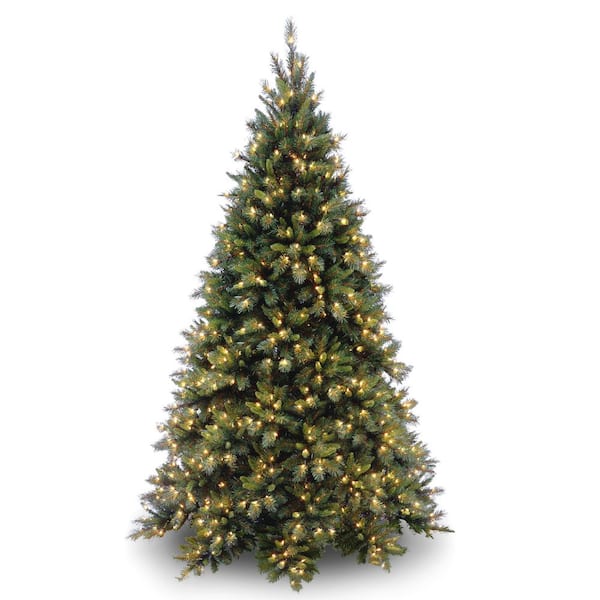 National Tree Company 6-1/2 ft. Tiffany Medium Fir Hinged Tree with 600 Clear Lights
