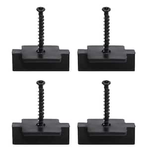 Nylon Black Hidden Deck Fasteners T Clips with Screws and Drill Bits (300-Pack) for Composite Deck Boards
