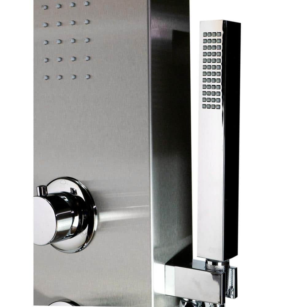 59'' Brushed Stainless Steel Shower Panel with Body Sprays