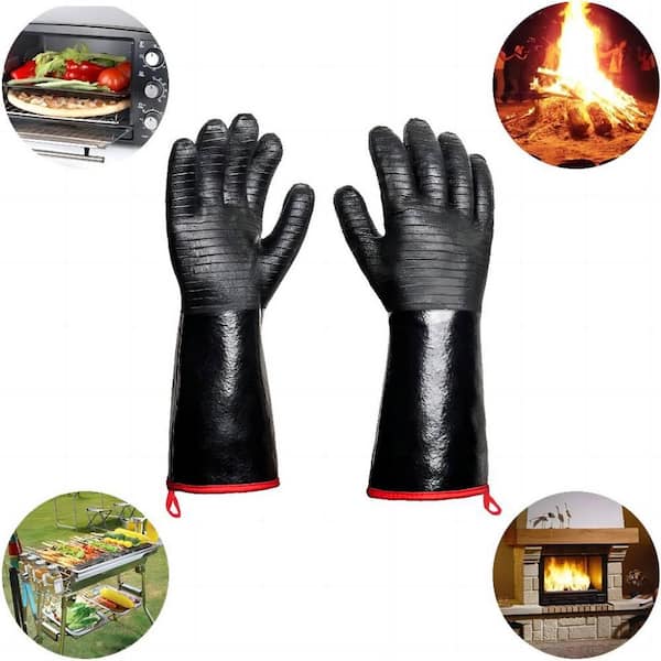 Cubilan Liquid Silicone Smoker Oven Grilling Gloves, Food-Contact Grade,  Heat Resistant Gloves for Cooking, Grilling, Baking B083521QG7 - The Home  Depot