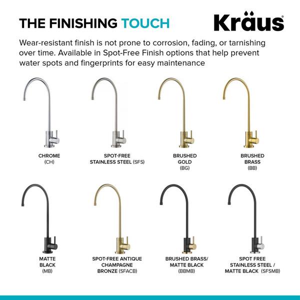 Kraus FF-100BG Purita 100 Percent Kitchen Water Filter Faucet Brushed Gold