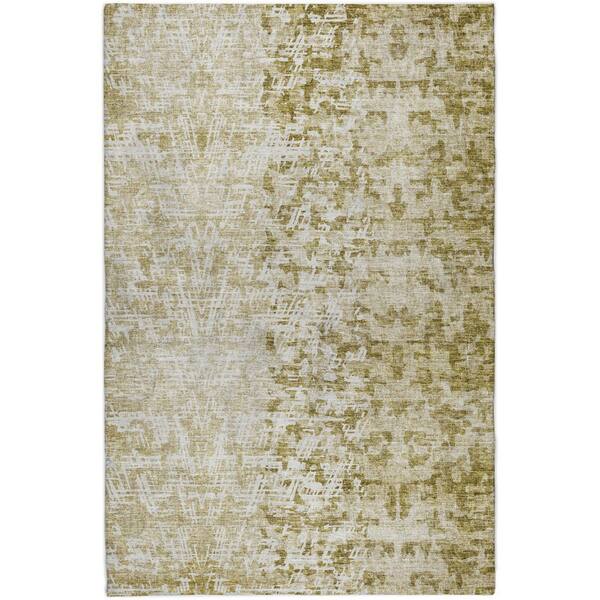 Dream Shag Premium Machine Washable Abstract ADS721 Taupe 10 ft. x 14 ft. Area Rug