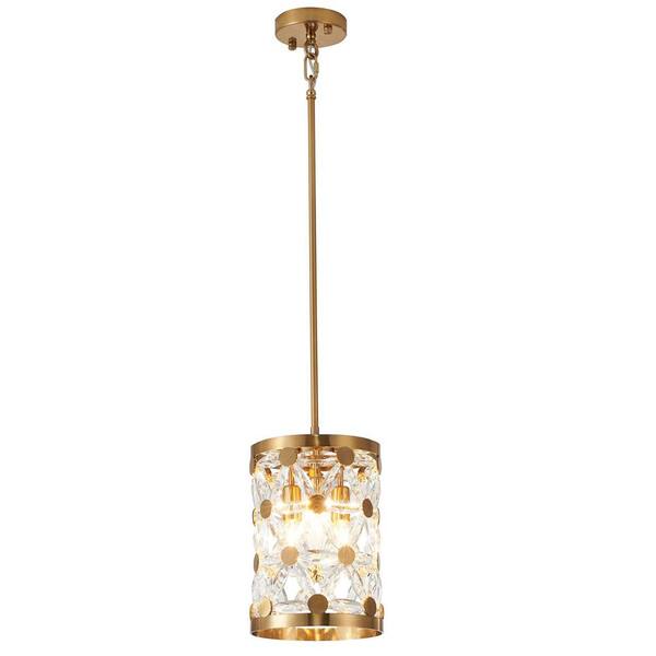 Unbranded Delan 60-Watt 1-Light Copper Cone Mini Pendant Light with Tinted Glass Glass Shade and Incandescent