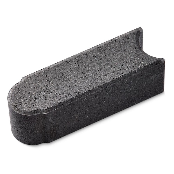 Unbranded Bullet 12.25 in. x 4 in. x 4 in. Charcoal Concrete Edging (144-Pieces/135 Linear ft./Pallet)
