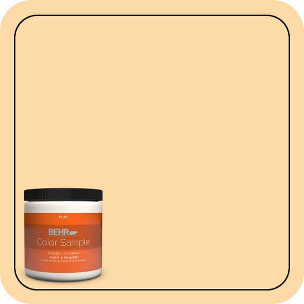 BEHR PREMIUM PLUS 8 oz. #M290-3 Corn Stalk Flat Interior/Exterior Paint & Primer Color Sample