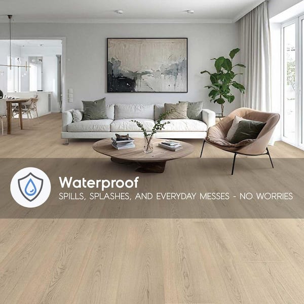 Peak European Oak 12mm T x 9.2 in. W x 59.6 in. L Waterproof Laminate Wood Flooring (18.97 sq. ft./case)