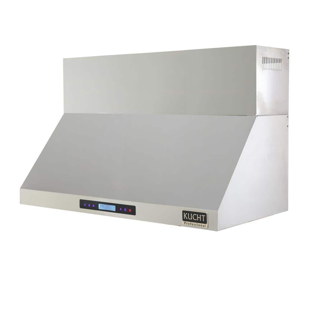 Kucht Professional 48 in. Wall Mounted Range Hood 1,200 CFM in Stainless Steel, Silver