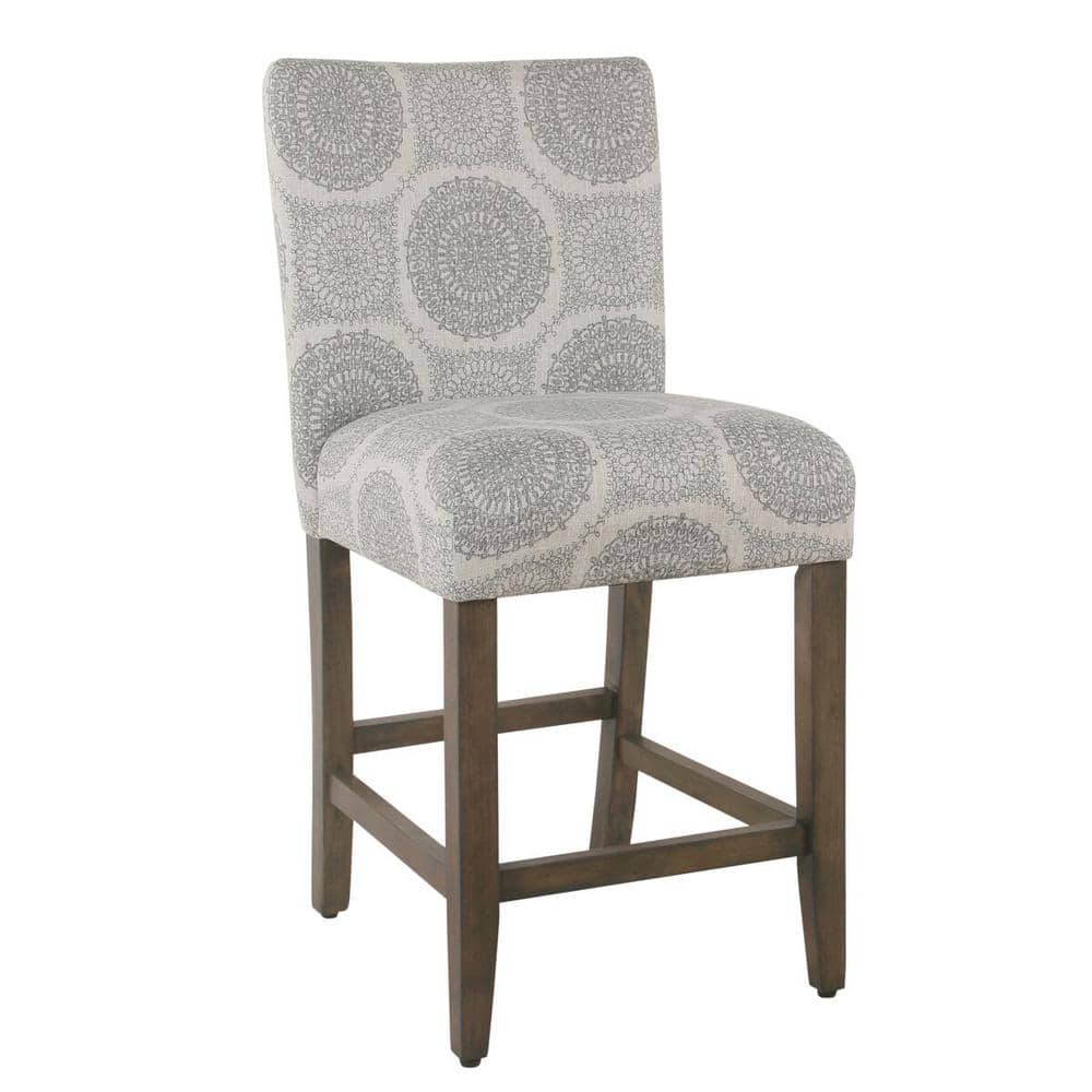 Parsons Gray Medallion Upholstery 24 in. Counter Height Bartool price history on PriceWatchPro
