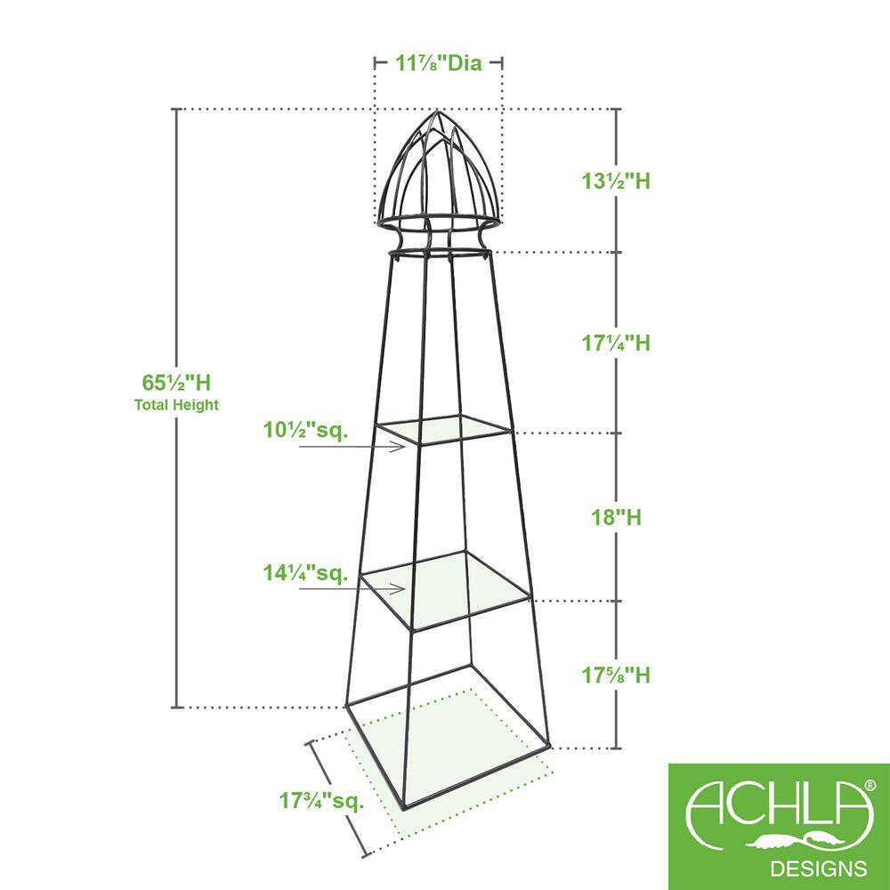 Graphite Wrought Iron Weather Resistant Outdoor Garden Trellis