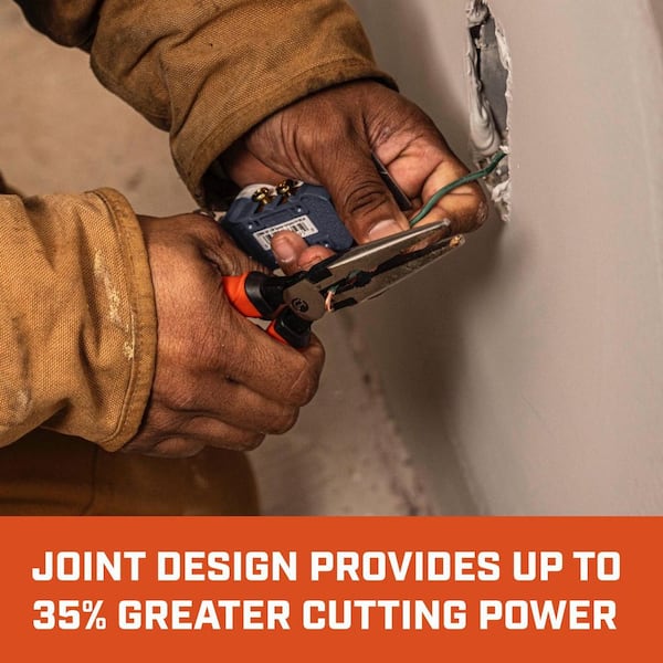 8 in. Z2 High Leverage Long Nose Pliers with Dual Material Grips