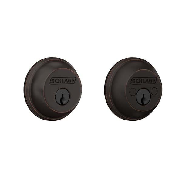 Schlage B62 Series Aged Bronze Double Cylinder Deadbolt Certified Highest for Security and Durability