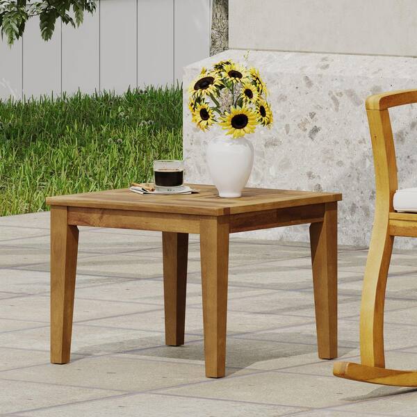Natural Color Wood Outdoor Side Table. XT-61350.00 - The Home Depot
