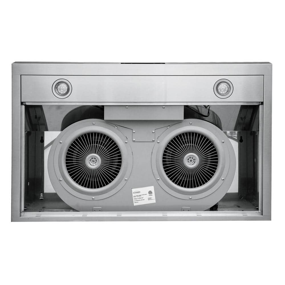 36-Inch Stainless Steel Under Cabinet Range Hood with LED Lights