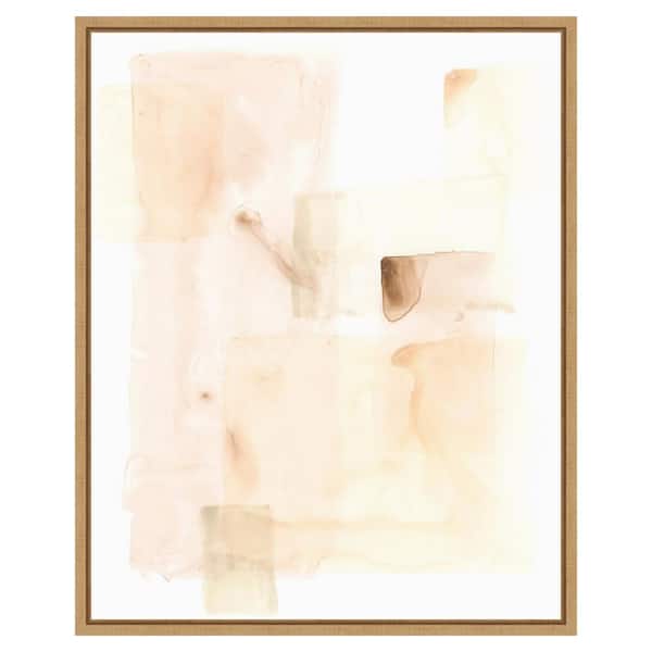 Amanti Art Liquid Chiffon I by June Erica Vess 23 in. W x 28 in. H. Canvas Wall Art Print Framed in Brown