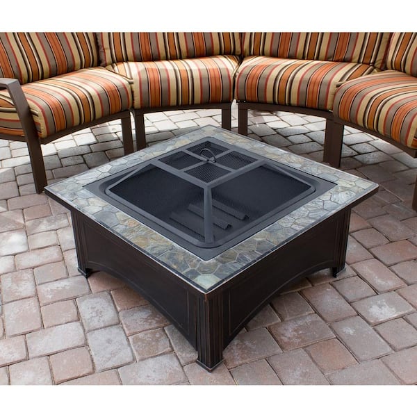 az patio heaters slate wood burning fire pit