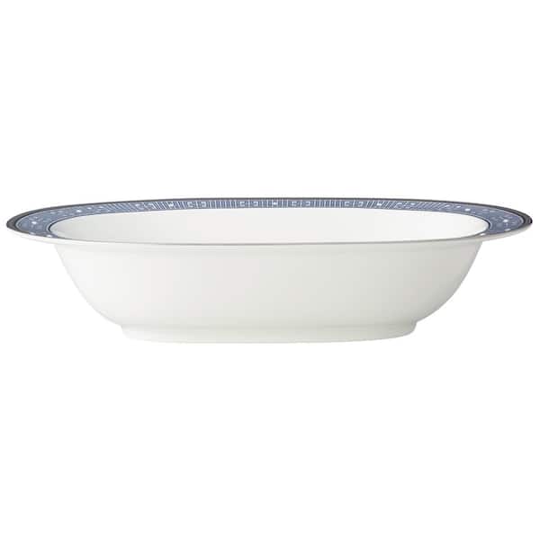 Noritake Infinity Blue 10.5 in., 24 fl. oz. (Blue) Bone China Oval Serving Bowl