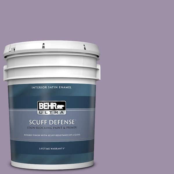 BEHR ULTRA 5 gal. #S100-4 Ancestry Violet Extra Durable Satin Enamel Interior Paint & Primer