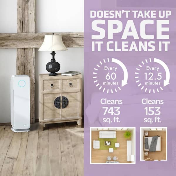 3-stage H13 True Hepa 5-in-1 Air Purifier For Rooms Up To 600 Sq. Ft.  Reduces Allergies, Asthma, Pets, Odor, Smoke - Oval Air : Target