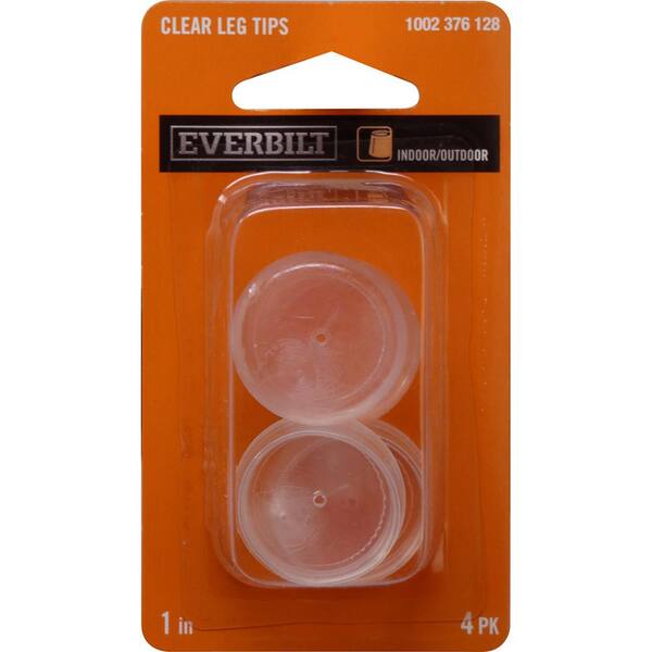 Everbilt 1 in. Clear Leg Tip (4Pack)46212 The Home Depot