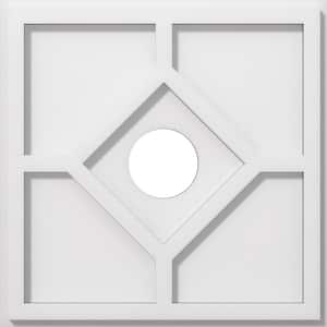 1 in. P X 4-3/4 in. C X 14 in. OD X 3 in. ID Embry Architectural Grade PVC Contemporary Ceiling Medallion