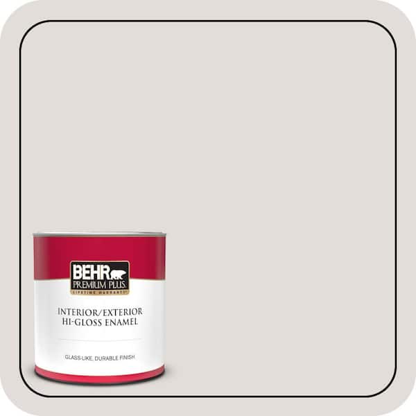 BEHR PREMIUM PLUS 1 qt. #MQ3-33 Creme De La Creme Hi-Gloss Enamel Interior/Exterior Paint & Primer