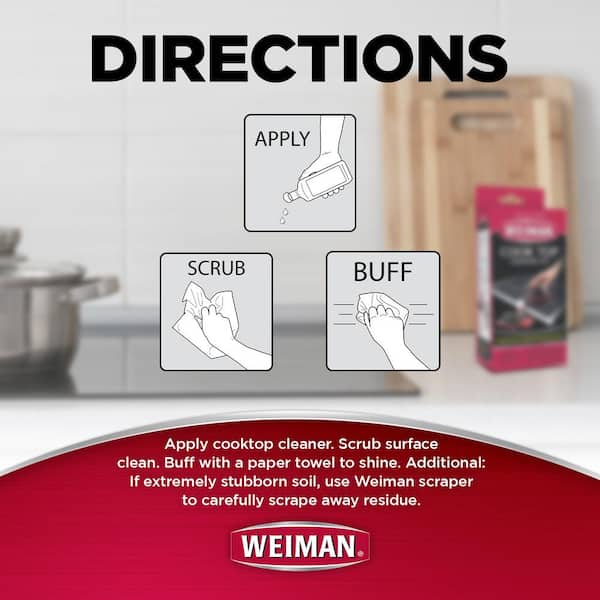 Weiman 2 oz. Glass Cook Top Cleaning Kit and 20 oz. Glass Cook Top Cleaner  and Polish 98A - The Home Depot