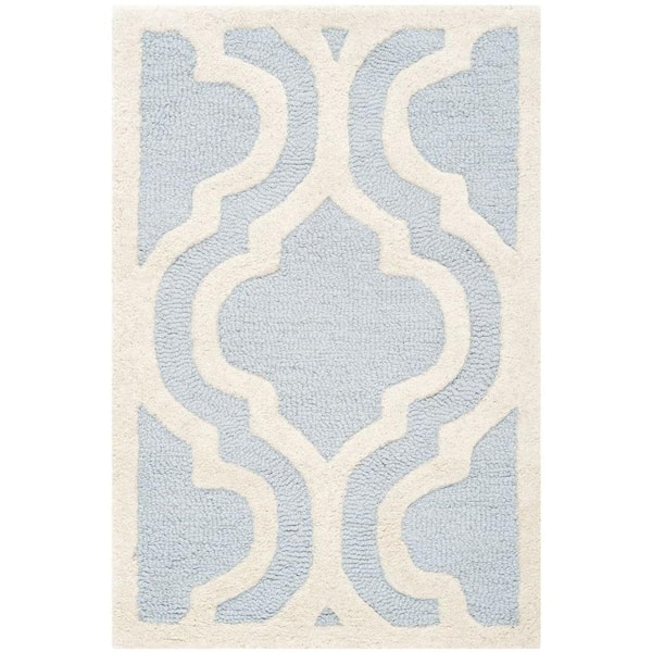 Cambridge Light Blue/Ivory 2 ft. x 3 ft. Area Rug