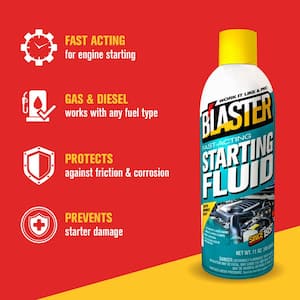 11 oz. Fast-Acting Engine Starting Fluid Spray (Pack of 6)