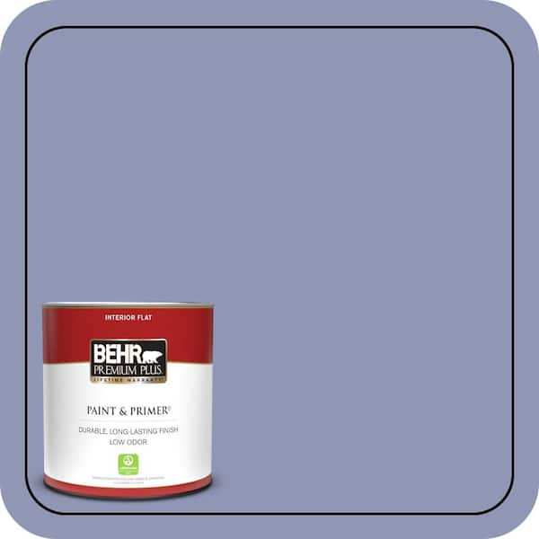 BEHR PREMIUM PLUS 1 qt. #S540-4 Vintage Ribbon Flat Low Odor Interior Paint & Primer