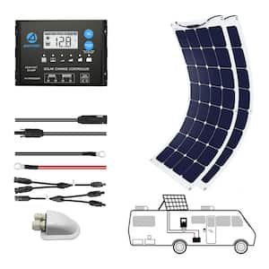 220-Watt Flexible Monocrystalline OffGrid Solar Power Kit with 2 x 110-Watt Solar Panel, 20 Amp PWM Charge Controller