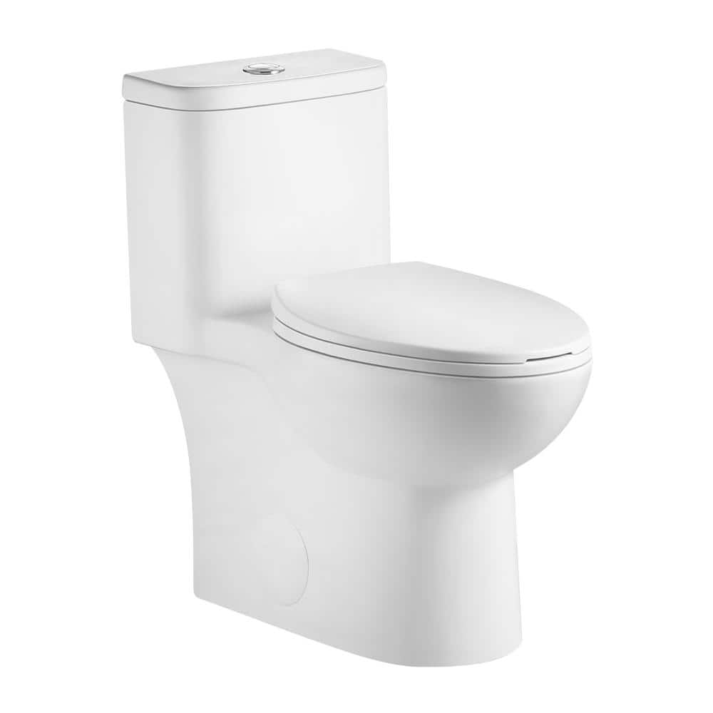 One Piece Toilet for Bathrooms, Powerful 1.1/1.6 GPF Dual Flush Elongated Bowl Toilet with Soft Close Seat in White price history on PriceWatchPro